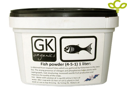 Fish powder 1L  - суво органско ѓубриво за раст и почетокот на цветањето