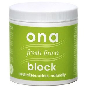 ONA BLOCK fresh linen 175ml  - ароматизатор за јаки миризби