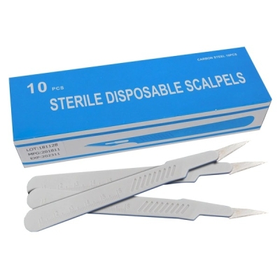 SCALPELS FOR ONE USAGE - 10 PIECES