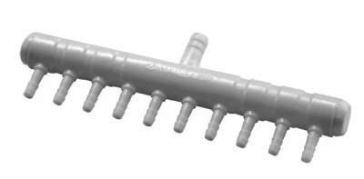 Plastic coupler for air and water with 10 outputs
