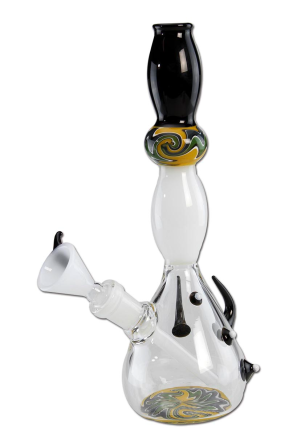 Glass Bong with Horns yellow -Бонг