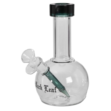 Black Leaf Glass Bong Ball with Hole Diffuser