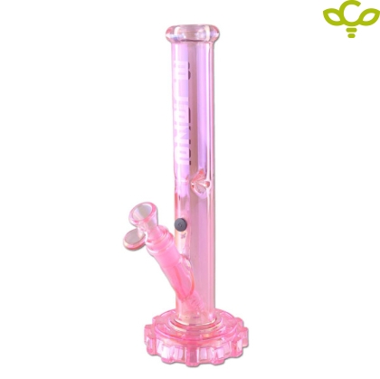 BLAZE Ice GEAR pink rainbow Glass Bong with Ice Chamber