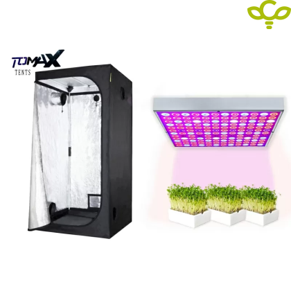 45W LED Grow Light + Tomax Tent 60x60x160см - Комплет за одгледување растенија
