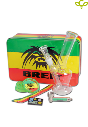 Breit Mini Bong set with Grinder and Pure pipe - Комплет со Бонг , Гриндер и Луле