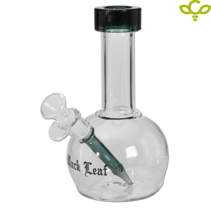 Black Leaf Glass Bong Ball with Hole Diffuser - Стаклен Бонг