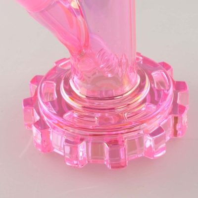 BLAZE Ice GEAR pink rainbow Glass Bong with Ice Chamber