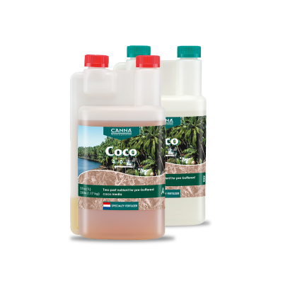 Canna Coco Nutrient Part A and B 1L - минерално ѓубриво за растење и цветање во кокос