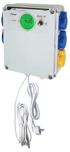 GSE Timer box IV со дигитален дисплеј 4 контакти + греење 2'300W
